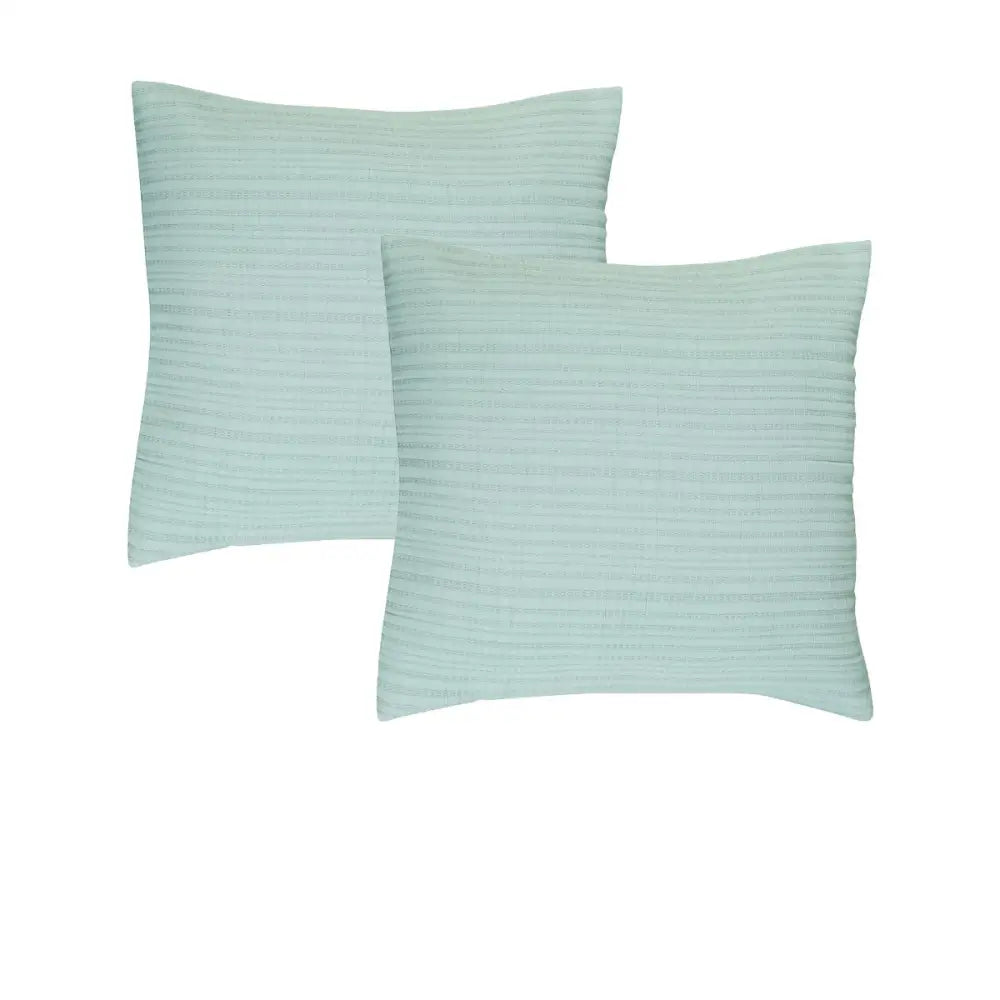 Bianca Pair of Cressida European Pillowcases 65 x 65cm - Sage - Home & Garden > Bedding > Pillowcases