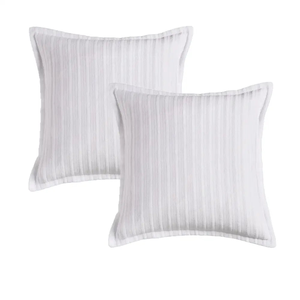Bianca Pair of Evora White European Pillowcases - Home & Garden > Bedding > Pillowcases