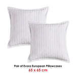 Bianca Pair of Evora White European Pillowcases - Home & Garden > Bedding > Pillowcases