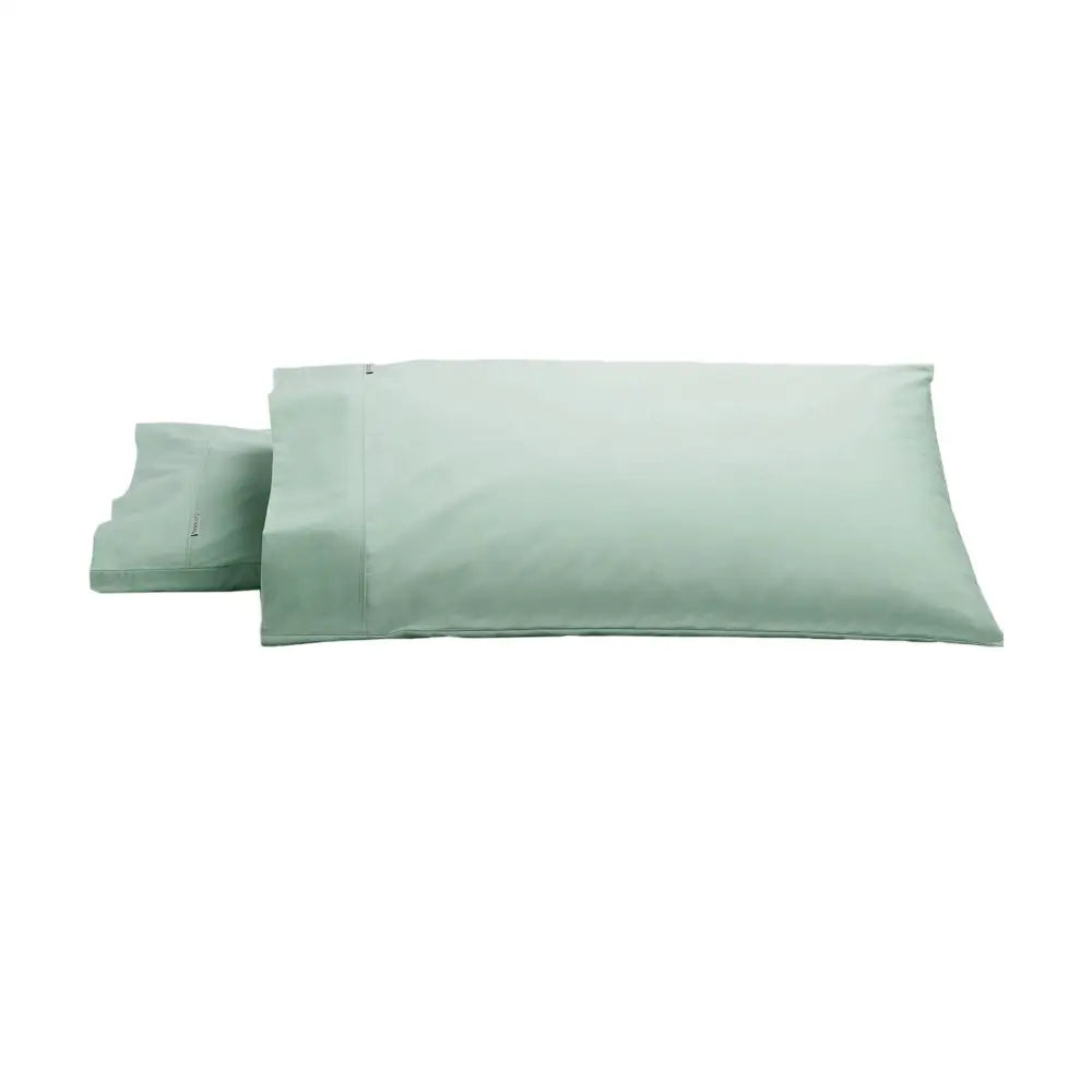 Bianca Pair of Heston Cotton Percale King Pillowcases Sage - Home & Garden > Bedding > Pillowcases