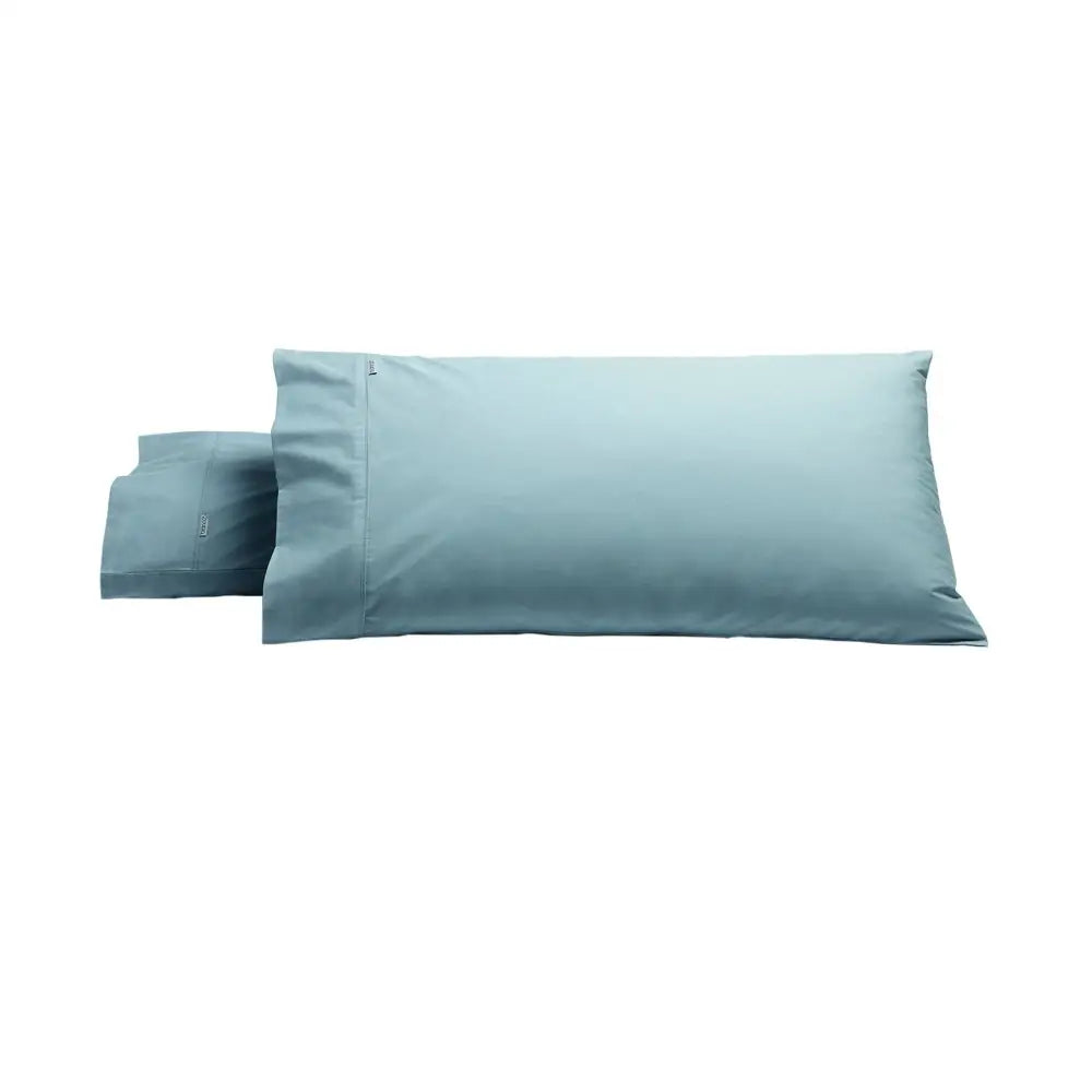 Bianca Pair of Heston Cotton Percale King Pillowcases Steel Blue - Home & Garden > Bedding > Pillowcases