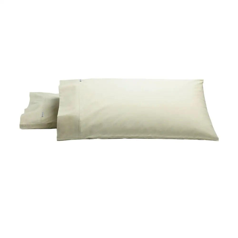 Bianca Pair of Heston Cotton Percale King Pillowcases Stone - Home & Garden > Bedding > Pillowcases