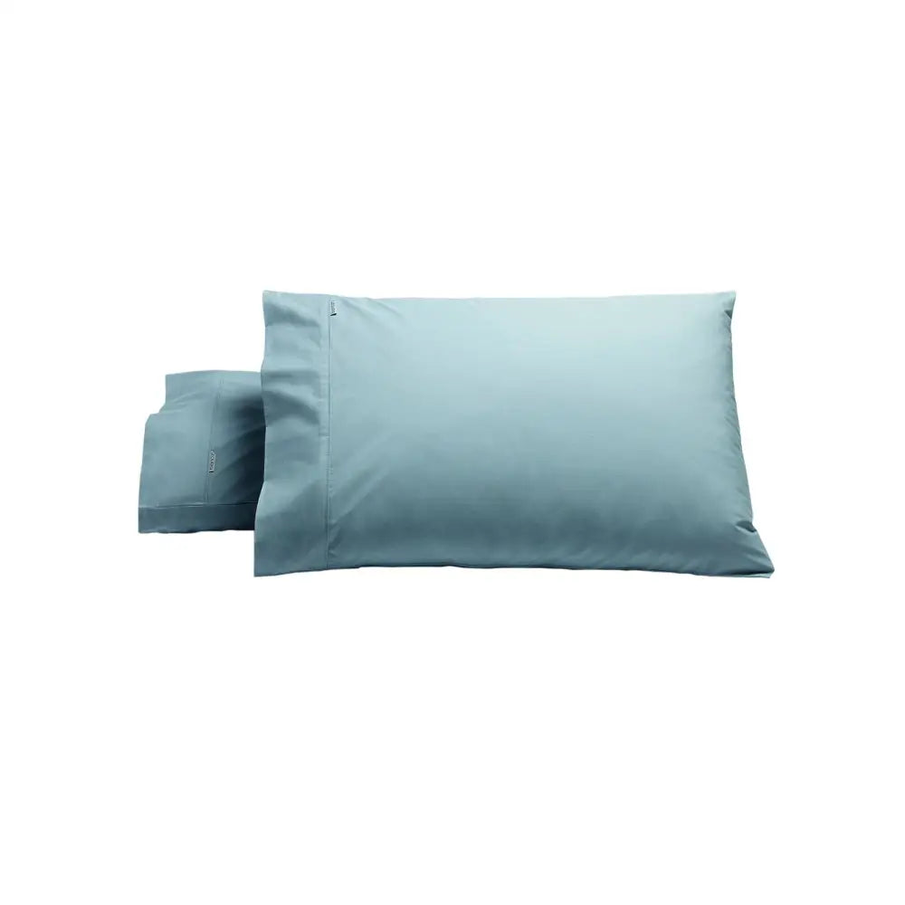 Bianca Pair of Heston Cotton Percale Standard Pillowcases Steel Blue - Home & Garden > Bedding > Pillowcases