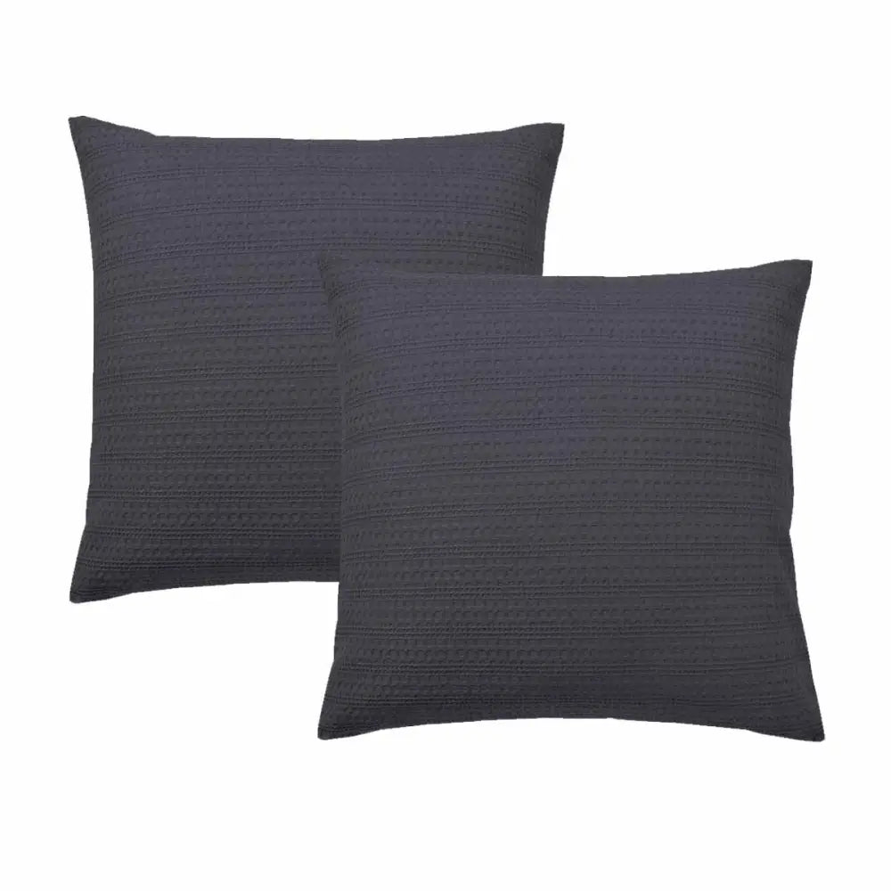 Bianca Pair of Kahlani Charcoal European Pillowcases 65 x 65cm - Home & Garden > Bedding > Pillowcases