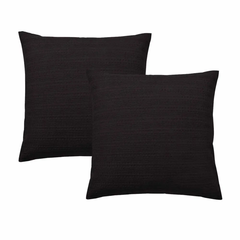 Bianca Pair of Kahlani Chocolate European Pillowcases 65 x 65cm - Home & Garden > Bedding > Pillowcases
