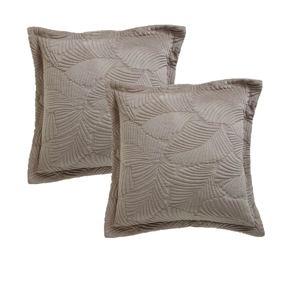 Bianca Pair of Kairo Taupe European Pillowcases - Home & Garden > Bedding > Pillowcases