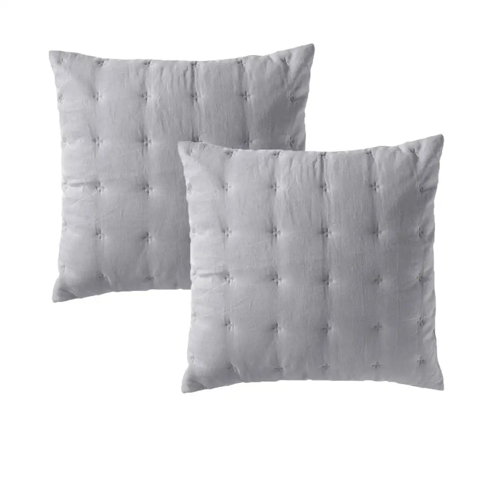 Bianca Pair of Langston Silver European Pillowcases - Home & Garden > Bedding > Pillowcases