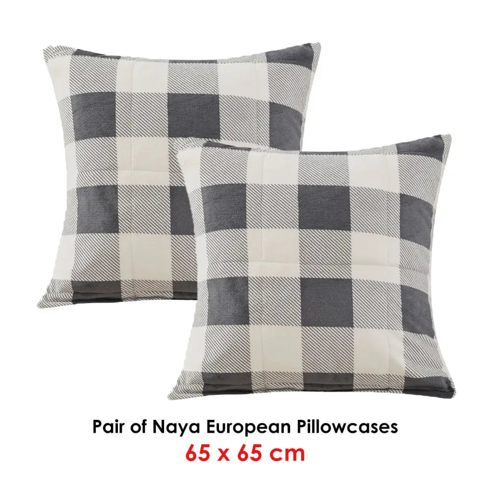 Bianca Pair of Naya European Pillowcases - Home & Garden > Bedding > Pillowcases