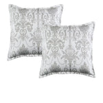 Bianca Pair of Olivia Grey European Pillowcases - Home & Garden > Bedding