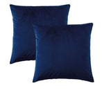 Bianca Pair of Vivid Coordinate Velvet Indigo European Pillowcases 65 x 65 cm - Home & Garden > Bedding > Pillowcases