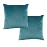 Bianca Pair of Vivid Coordinate Velvet Teal European Pillowcases 65 x 65 cm - Home & Garden > Bedding > Pillowcases