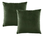 Bianca Pair of Vivid Coordinates Forest Green Velvet European Pillowcases - Home & Garden > Bedding