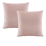 Bianca Pair of Vivid Coordinates Velvet Blush European Pillowcases 65 x 65 cm - Home & Garden > Bedding > Pillowcases