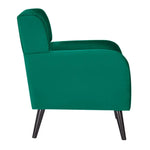 Bianca Set of 2 Accent Sofa Arm Chair Fabric Uplholstered Lounge - Green - Furniture > Sofas
