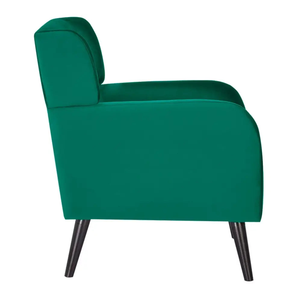 Bianca Set of 2 Accent Sofa Arm Chair Fabric Uplholstered Lounge - Green - Furniture > Sofas