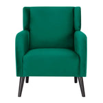 Bianca Set of 2 Accent Sofa Arm Chair Fabric Uplholstered Lounge - Green - Furniture > Sofas
