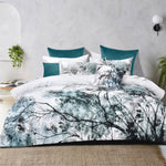 Bianca Sherbrooke White Cotton Sateen Quilt Cover Set Queen - Home & Garden > Bedding > Duvet Covers