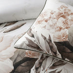 Bianca Somerset White Cotton Sateen Floral Quilt Cover Set Double - Home & Garden > Bedding > Duvet Covers
