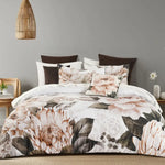 Bianca Somerset White Cotton Sateen Floral Quilt Cover Set Queen - Home & Garden > Bedding > Duvet Covers