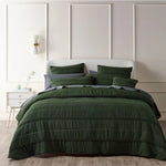 Bianca Vienna Green Textured Bedspread Set Single - Home & Garden > Bedding