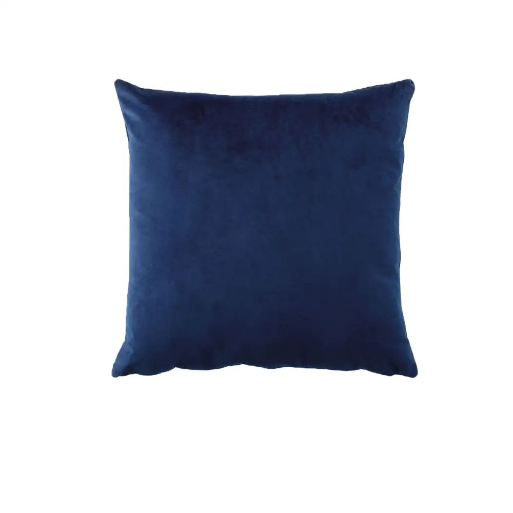 Navy blue square decorative pillow from Bianca Vivid Coordinate Velvet Indigo collection
