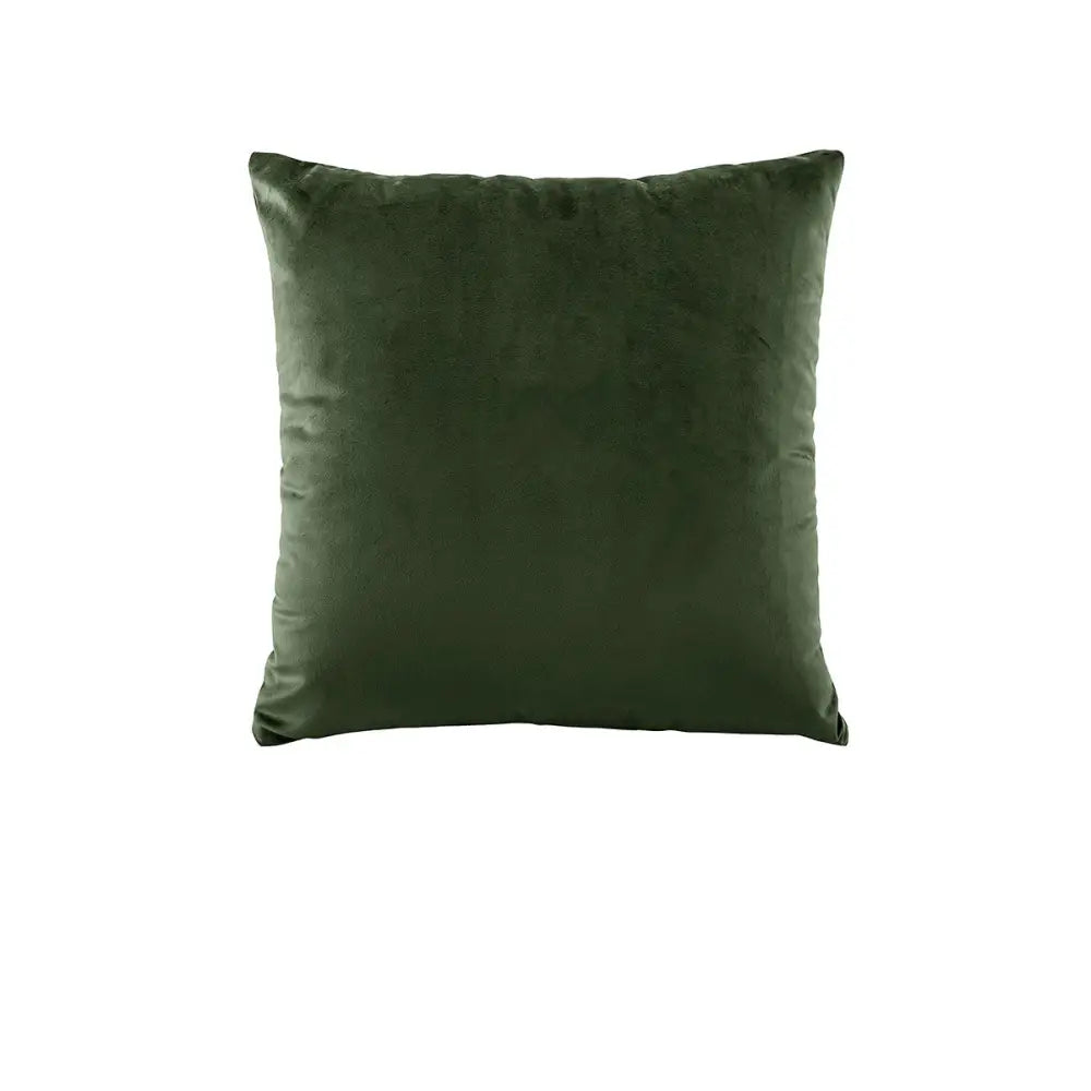Bianca Vivid Coordinates Square Forest Green Velvet Cushion - Home & Garden > Bedding