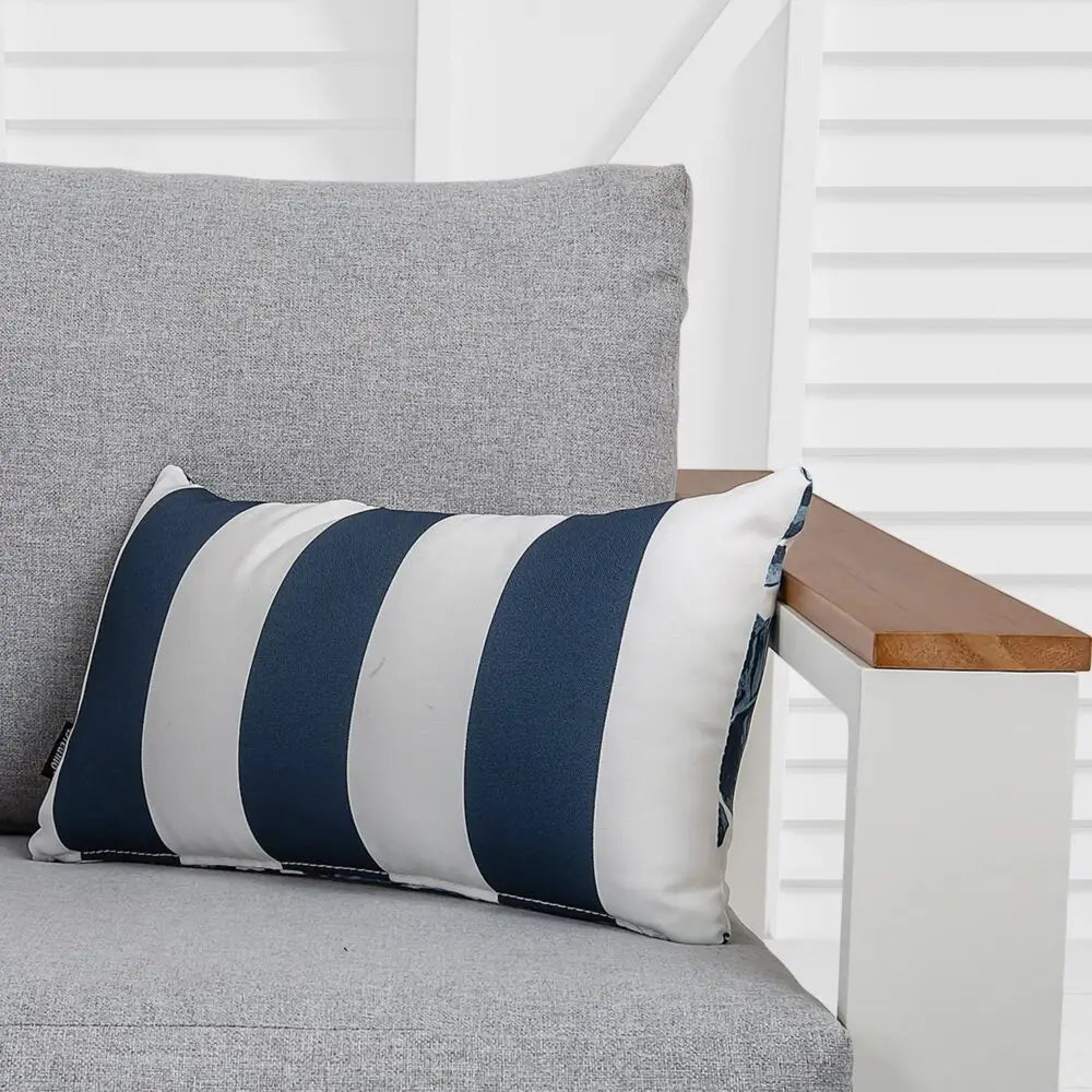 Bicolour Outdoor Lumbar Cushion Pillows - Furniture > Outdoor