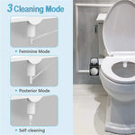 Bidet Toilet Seat Dual Nozzles Self-Cleaning Wash Hot Cold Mixer Water Sprayer - Home & Garden > Bathroom Accessories >