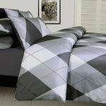 Big Sleep Argyles Black Quilt Cover Set Single - Home & Garden > Bedding