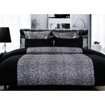 Big Sleep LEOPARD Quilt Cover Set Black Single - Home & Garden > Bedding
