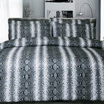 Big Sleep Snake Skin Black Quilt Cover Set Double - Home & Garden > Bedding