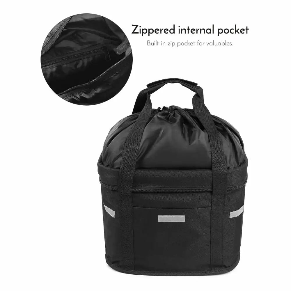 Bike Basket Folding Cat Dog Carrier Bicycle Handlebar Bag Quick Release Detachable Storage Basket - Pet Care > Cat