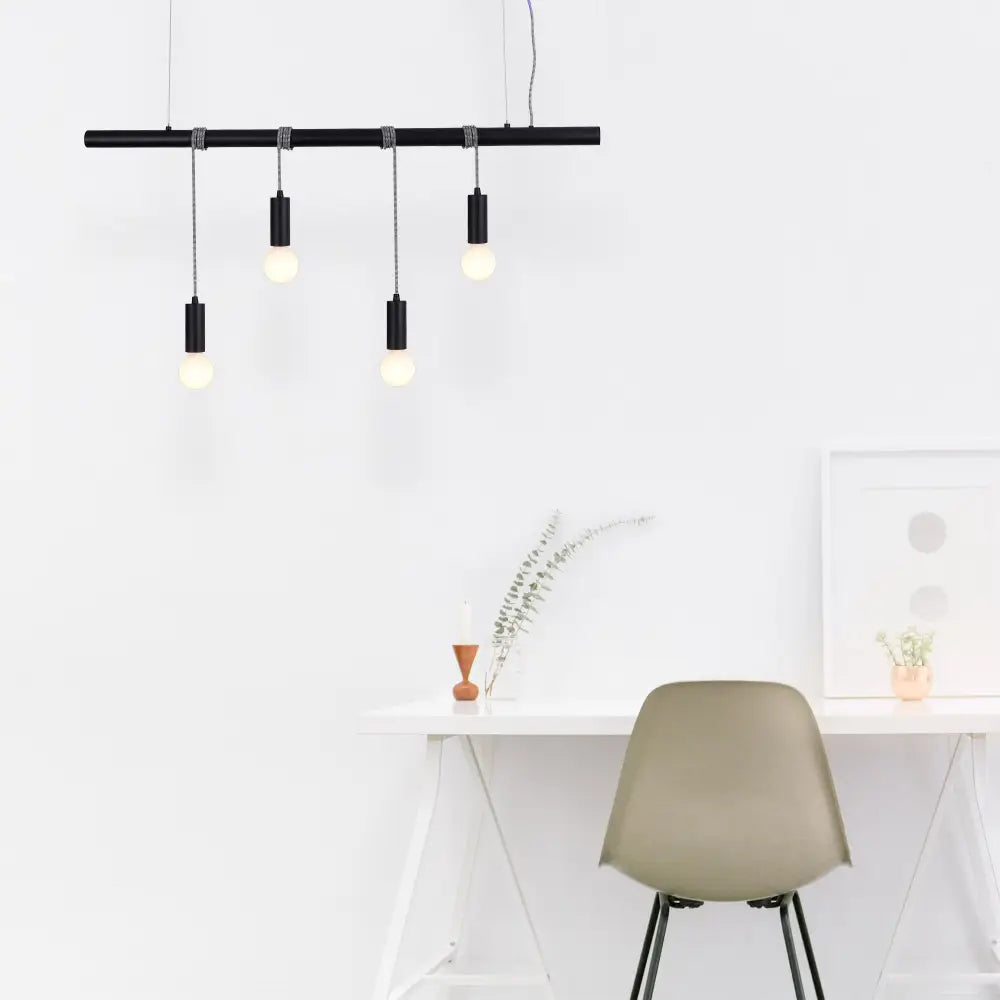 Bikkel 4 Lights Pendant Light - Black - Home & Garden > Lighting