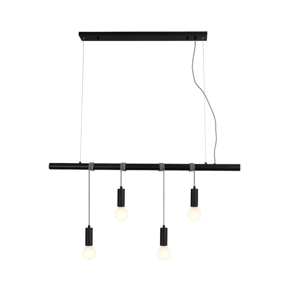 Bikkel 4 Lights Pendant Light - Black - Home & Garden > Lighting
