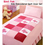Bindi Butterfly Embroidered Quilt Cover Set Single - Home & Garden > Bedding