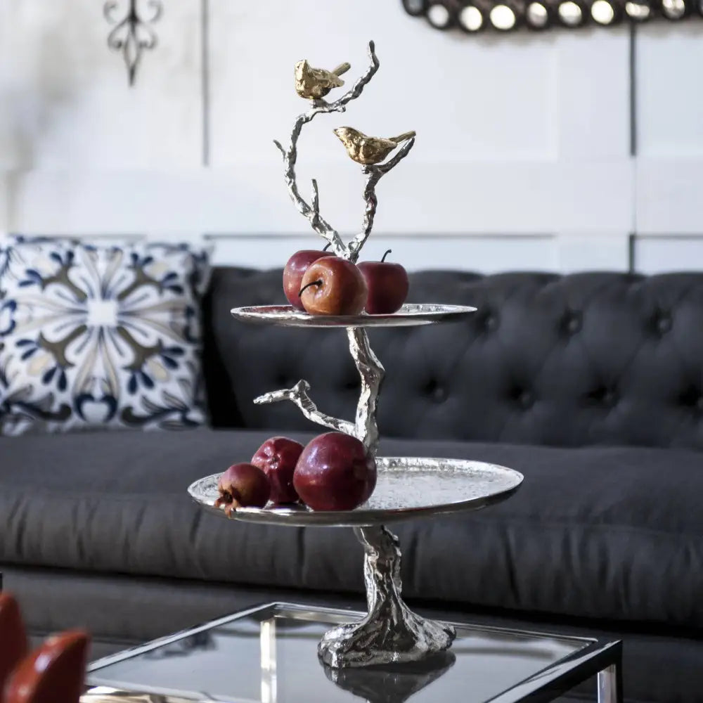 BIRD AND TREE CAKE STAND - Home & Garden > Decor > Vases & Table Decor