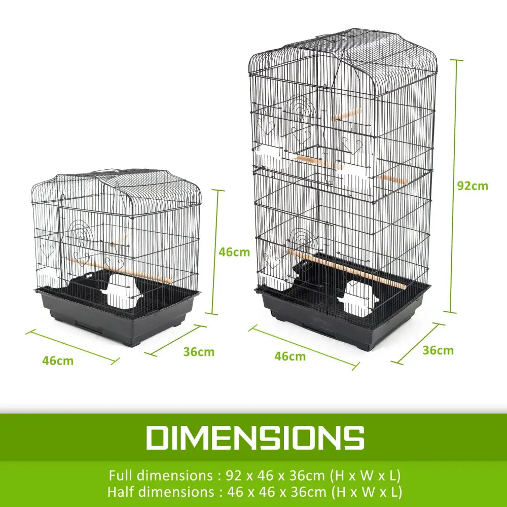 Bird Cage Parrot Aviary 2IN1 Design VEER 92cm - Pet Care > Bird > Bird Cages & Stands