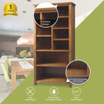 Birdsville Bookshelf Bookcase Display Unit Solid Mt Ash Timber Wood - Brown - Furniture > Living Room