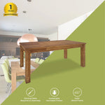 Birdsville Dining Table 190cm Solid Mt Ash Wood Home Dinner Furniture - Brown - Furniture > Dining