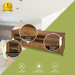 Birdsville ETU Entertainment TV Unit 223cm 2 Door 2 Drawer Mt Ash Wood - Brown - Furniture > Living Room