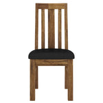 Birdsville PU Seat Dining Chair Set of 2 Solid Ash Wood Dining Furniture -Brown - Furniture > Dining