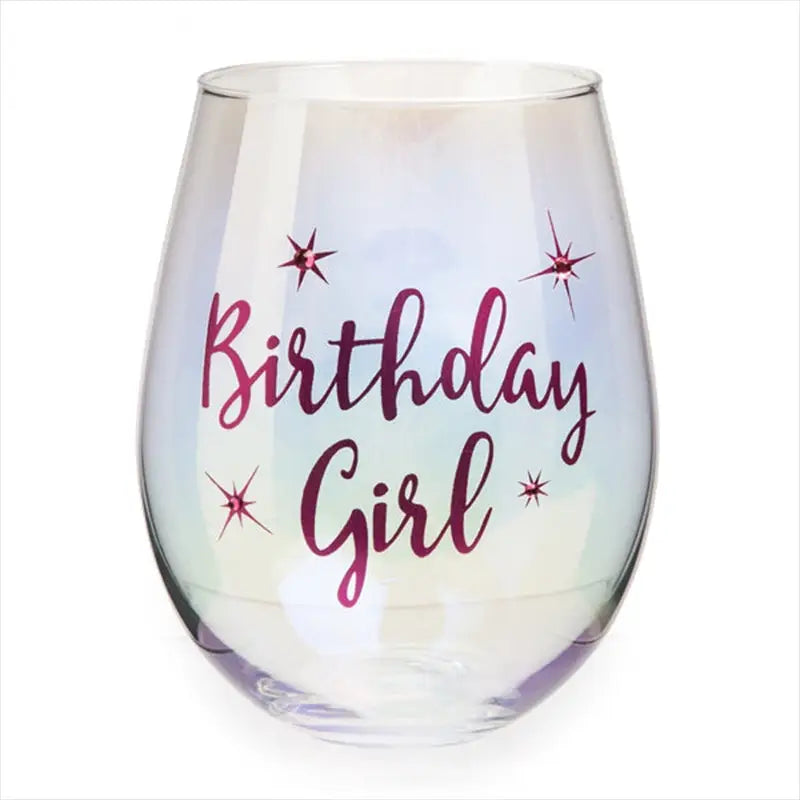 Birthday Girl Irid Wine Glass - Home & Garden > Kitchenware