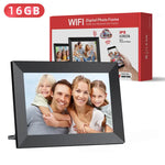 Black 16GB Storage 10-Inch WiFi Digital Photo Frame | HD Display + Remote Photo/Video Sharing via App | Electronics >