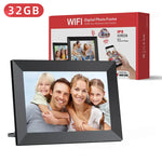 Black 32GB Storage 10-Inch WiFi Digital Photo Frame | HD Display + Remote Photo/Video Sharing via App | Electronics >