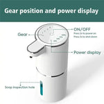 Black Automatic Foaming Soap Dispenser with Rechargeable Battery Touch Control and 380ml Capacity - IPX5 Waterproof