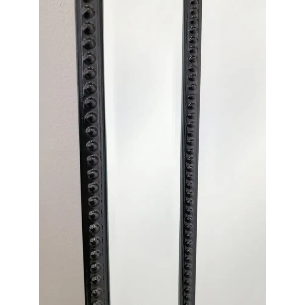 Black Beaded Framed Mirror - Free Standing 50cm x 170cm - Home & Garden > Decor