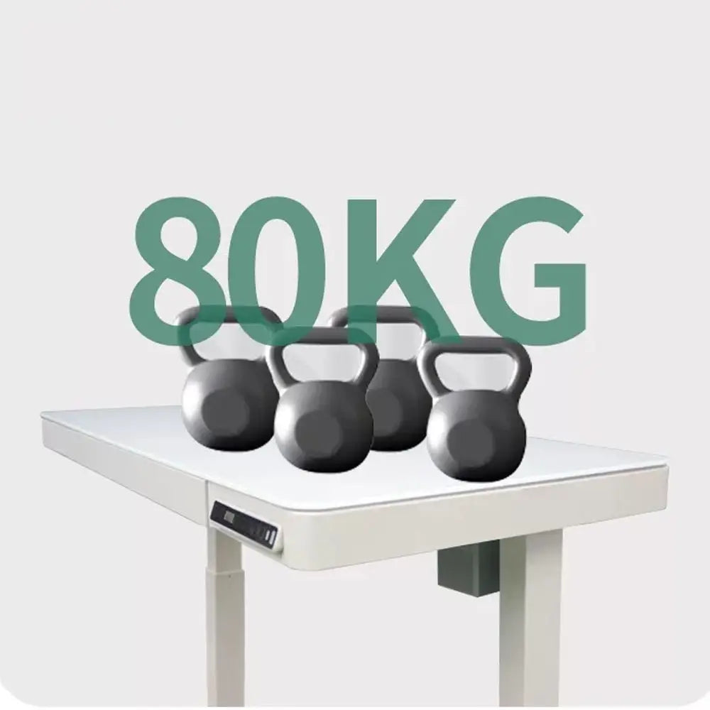 Black Color Electric Standing Desk Electric Height Adjustable Sit Stand Workstation Toughened Glass Top Single Motor
