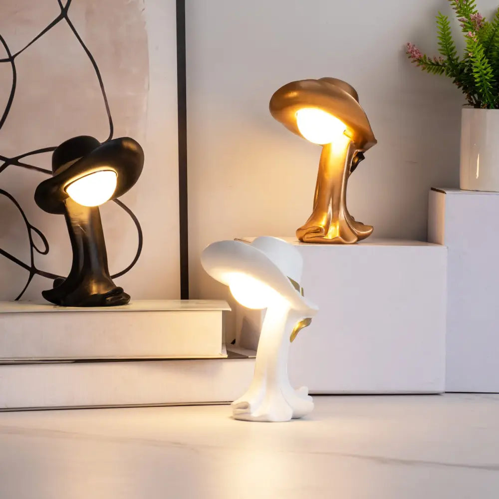 Black Creative Cowboy Hat USB Table Lamp for Home and Office Decor - Home & Garden > Lighting > Table Lamps