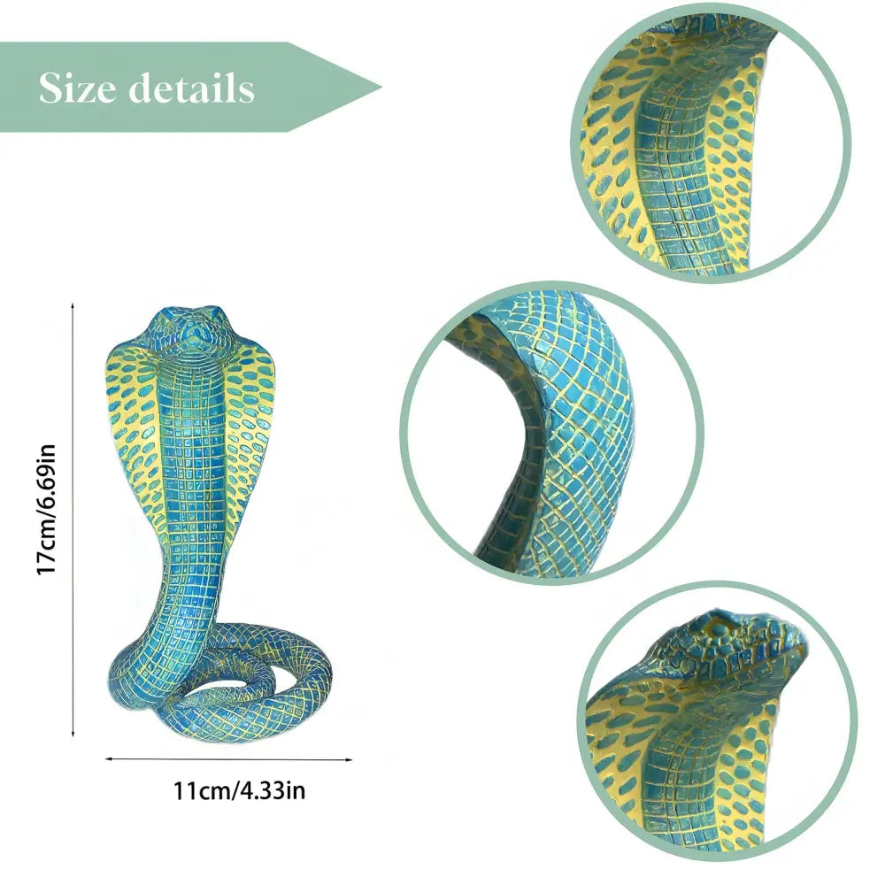 Black Decorative Resin Cobra Statue - Unique Animal Figurine for Home Decor & Creative Gifts - Home & Garden > Decor >