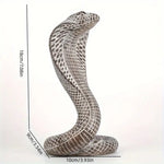 Black Decorative Resin Cobra Statue - Unique Animal Figurine for Home Decor & Creative Gifts - Home & Garden > Decor >